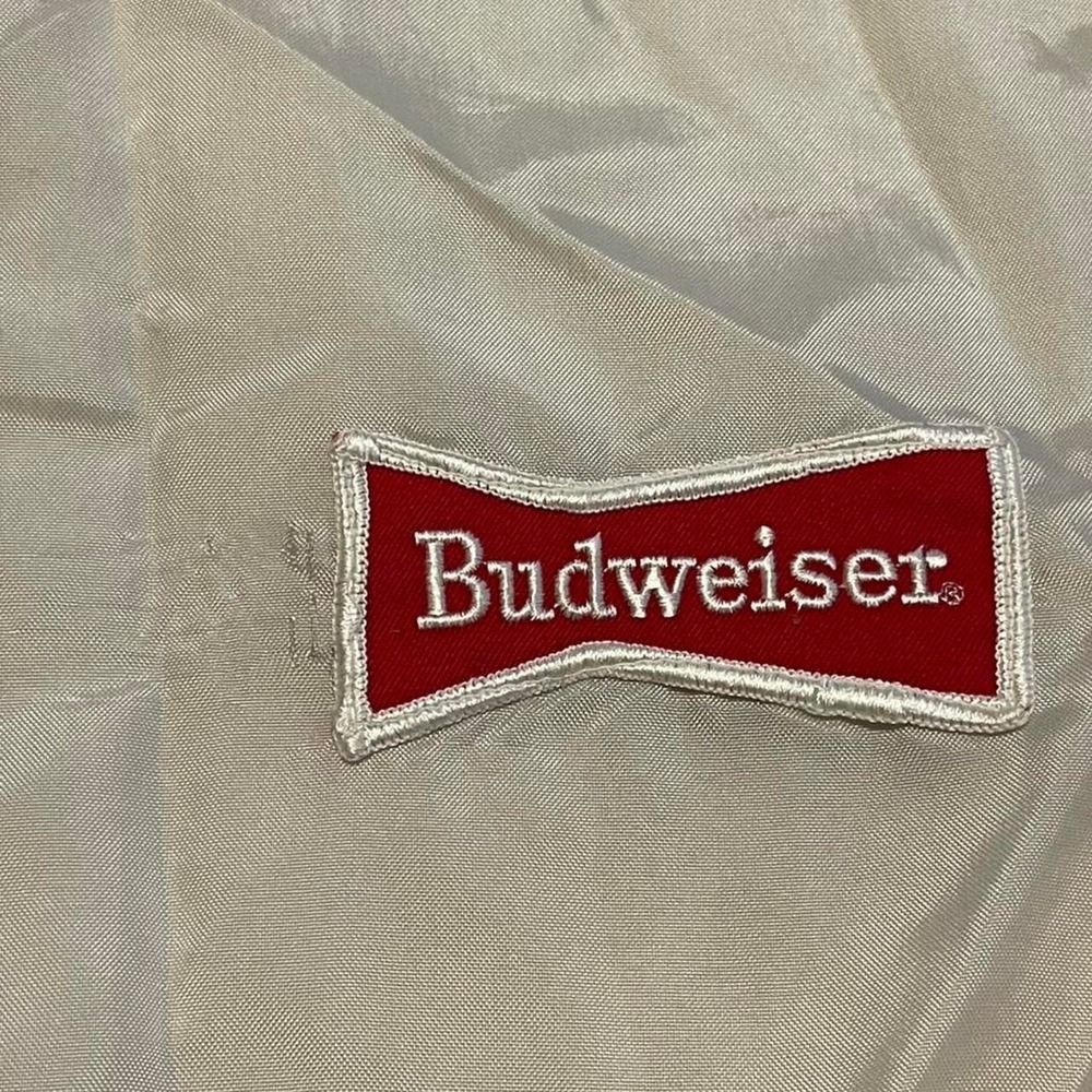 Budweiser vintage white windbreaker jacket